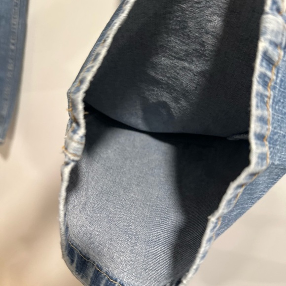 Vintage Levi 519 ‘04 Y2K Low Stretch Flare Jeans Juniors Size 9 JR M Dark Wash. - Picture 12 of 14